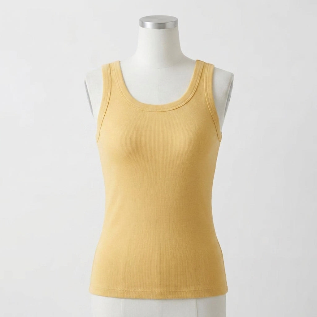 Nora's Ribbed Cotton Built-in Bra Tank