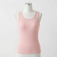 Nora's Ribbed Cotton Built-in Bra Tank