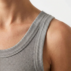 Nora's Ribbed Cotton Built-in Bra Tank